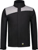 Softshell jacket bicolor with cross seam, black/gray 01117XL