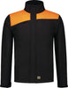 Softshelljacke Bicolor mit Quernaht, schwarz/orange 01264XL