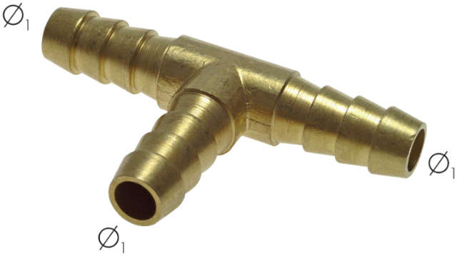 T-Schlauchverbinder NEUTRAL, aus Messing