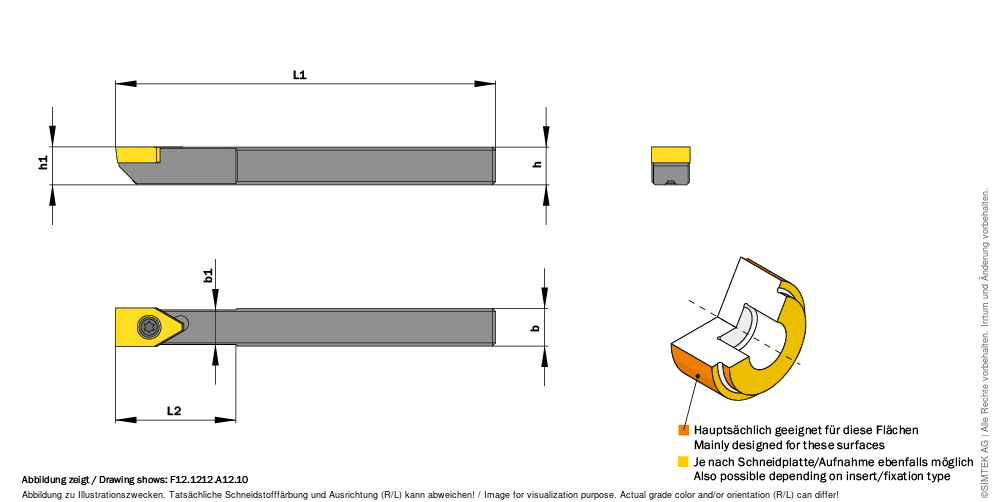 simturn F12 Klemmhalter F12.1616.A12.10, SIMTEK AYWD