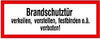 Brandschutzschild NEUTRAL,  Folie B297xH105 mm Brandschutztür verkeilen langnachleuchtend