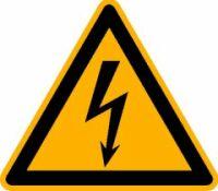 Warnschild NEUTRAL,  Folie SL 100 mm Warnung vor gefährlicher elektrischerSpannung SafetyMarking