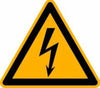 Warnschild NEUTRAL,  Folie SL 200 mm Warnung vor gefährlicher elektrischer Spannung