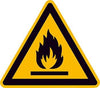Warnschild NEUTRAL,  Aluminium SL 200 mm Warnung vor feuergefährlichen StoffenSafetyMarking