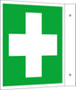 Hinweisschild NEUTRAL,  Alu B200xH200 mm Fahne Erste Hilfe langnachleuchtend