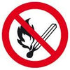 Verbotsschild NEUTRAL,  Aluminium D315 mm Feuer,offenes Licht und Rauchen verboten
