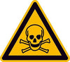 Warnschild NEUTRAL,  Folie SL 100 mm Warnung vor giftigen Stoffen SafetyMarking