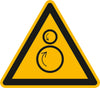 Warnschild NEUTRAL,  Folie SL 100 mm Warnung vor gegenläufigen Rollen SafetyMarking