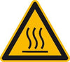 Warnschild NEUTRAL,  Folie SL 50 mm Warnung vor heißer Oberfläche 10 Stk.pro Bogen
