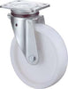 Lenkrolle BS ROLLEN,  125mm N100.B10 Platte,Kst.weiß,RL N100.B10.127 BS ROLLEN