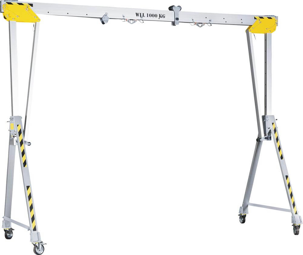Alu-Portalkran PLANETA,  RLPK-M-4 fahrbar / klappbar 1250kg