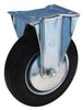 Bockrolle BS ROLLEN,  100mm L410.B55 Platte,Gummi schw.,RL L410.B55.101 BS ROLLEN
