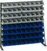 Norm-Regal-einseitig LA-KA-PE,  B1000xT250xH1033 mm 72 Kästen Gr.4 LA-KA-PE