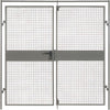 Doppelflügeltür NEUTRAL,  Trennwandsystem Vario B2550xH2200 mm RAL 7037 Drahtgitter