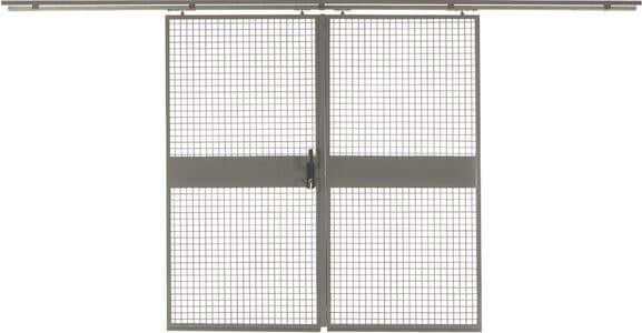 Schiebtür NEUTRAL,  Trennwandsystem Vario B1800xH2200 mm RAL 7037 Drahtgitter