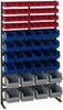 Norm-Regal-einseitig LA-KA-PE,  B1000xT250xH1725 mm 36 Kästen Gr.4/24Gr.3/ 8Gr.2 LA-KA-PE