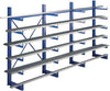 Kragarmregal SCHULTE,  K1000 B1250xT500xH2000 mm Anbaufeld blau Tragkraft 1200kg gesamt