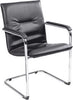 Freischwinger NEUTRAL,  RUMBA chrom/Ku-leder schw.
