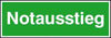 Fluchtwegschild NEUTRAL,  Alu B300xH105 mm Notausstieg langnachleuchtend