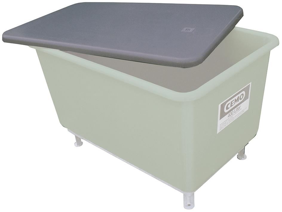 Flachdeckel CEMO,  für Behälter 3300 l grau CEMO