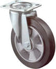 Lenkrolle BS ROLLEN,  125mm LS400.B80Platte,Elastik schw.,KL LS400.B80.125