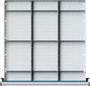 Schubladeneinteilungssatzfür ANKE,  FH 60mm 1/3 Teilung f.Schublade B600xT600mm