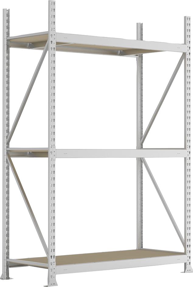 Weitspannregal META,  MINI-RACK B2600xT650xH2200 mm Grundfeld 3 Spanplatten Fachlast 490 kg META