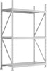 Weitspannregal META,  MINI-RACK B1400xT650xH2200 mm Anbaufeld 3 Stahlpaneele Fachlast 600 kg META