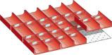 Muldeneinsatz-Set LISTA,  für FH 50 mm 27x27 E 2-tlg,9 Mulden,20 Wände D 70 mm LISTA