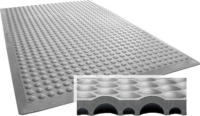 Arbeitsplatzmatte MILTEX,  YOGA FLEX Basic grau B80xT70 cm Mittelstück YOGA-FLEX