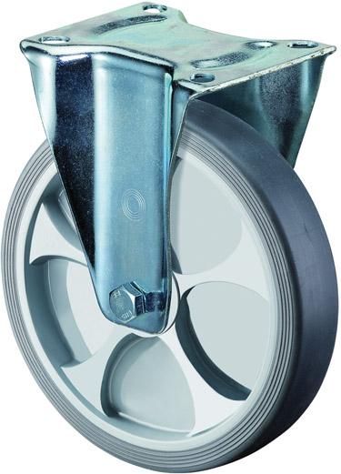 Bockrolle BS ROLLEN,  125mm L410.B44 Platte,thermopl.RL L410.B44.126