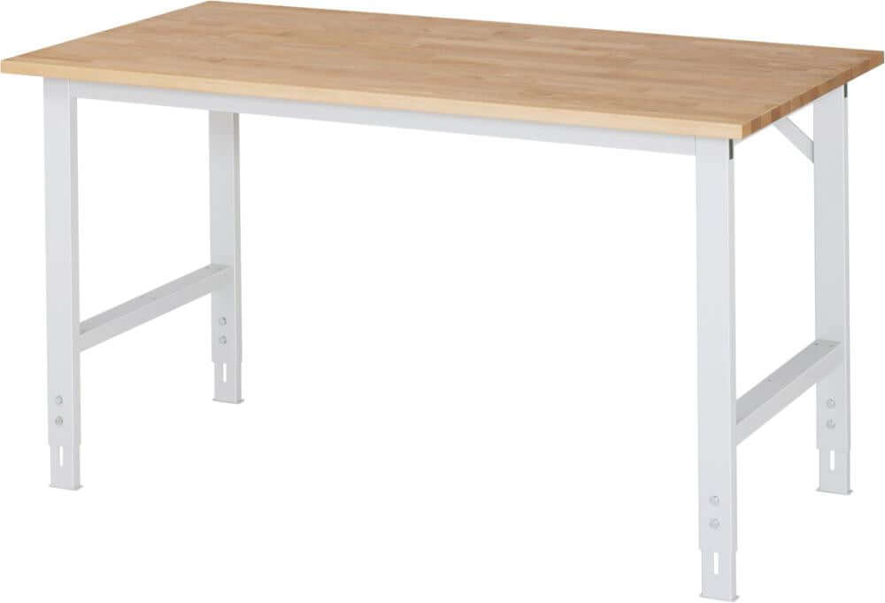 Arbeitstisch RAU,  Tom - Buche-Platte B1500xT800xH760-1 080mm Buche-Massiv-Platte