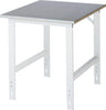 Arbeitstisch RAU,  Tom - Stahlblechbelag-Platte B750xT1 000xH760-1080mm Stahlblechbelag-Platte