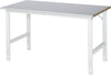 Arbeitstisch RAU,  Tom - Stahlblechbelag-Platte B1500xT 800xH760-1080mm Stahlblechbelag-Platte