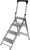 Alu-Klapptreppe MUNK,  4 Stufen mit Bügel Höhe o. Stufe 0,86 m Arbeitshöhe bis 2,90 m