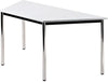 Trapeztisch HAMMERBACHER,  lichtgrau/Chrom