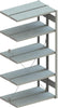 Doppel-Steckregal META,  CLIP B1000xT2x600xH2500 mm Anbaufeld 2x6 Böden vzk Fachlast 100kg META