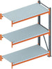 Großfachregal META,  MULTIPAL S B2225xT1100xH2200 mm Anbaufeld 3 Böden Fachlast 1900kg