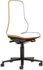 BIMOS, Bimos Arbeitsstuhl Neon orange,ohne Polster Sitzhöhe 450-620 mm mit Rollen