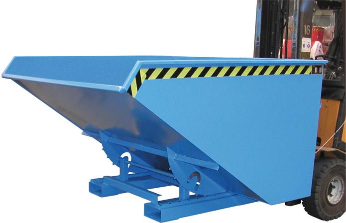 Kippbehälter BAUER,  EXPO 1200 l B1070xT1720xH1095 mm RAL5012 Tragkraft 1500kg