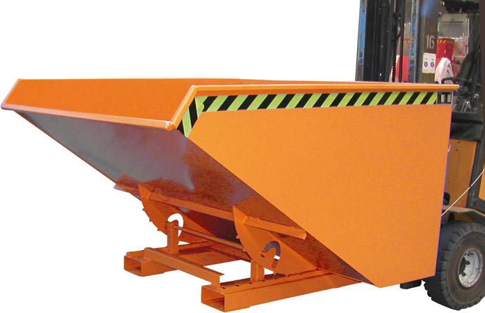 Kippbehälter BAUER,  EXPO 1200 l B1070xT1720xH1095 mm RAL2000 Tragkraft 1500kg