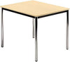Konferenz- und Mehrzwecktische HAMMERBACHER, Bespr.-tisch 80 x 80 Ahorn/Chrom