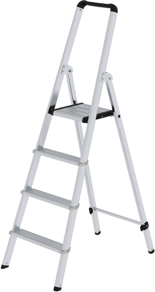 Alu-Stehleiter MUNK,  ML 4 Stufen Gesamthöhe 1,54 m Arbeitshöhe bis 2,95 m