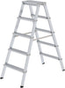 Alu-Stehleiter MUNK,  ML 2x5 Stufen Gesamthöhe 1,16 m Arbeitshöhe bis 2,70 m