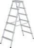 Alu-Stehleiter MUNK,  ML 2x6 Stufen Gesamthöhe 1,39 m Arbeitshöhe bis 2,95 m