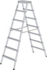 Alu-Stehleiter MUNK,  ML 2x7 Stufen Gesamthöhe 1,63 m Arbeitshöhe bis 3,15 m