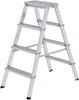 Alu-Stehleiter MUNK,  ML 2x4 Stufen Gesamthöhe 0,93 m Arbeitshöhe bis 2,50 m