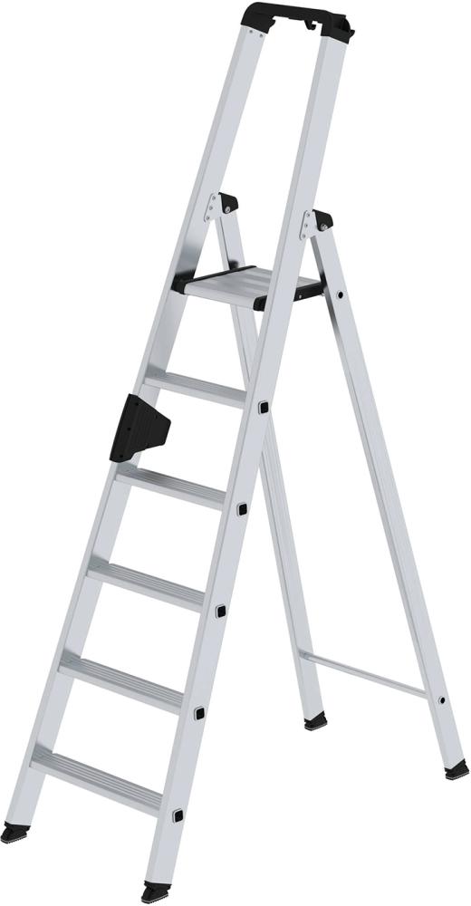Alu-Stehleiter MUNK,  6 Stufen Gesamthöhe 1,38 m Arbeitshöhe bis 3,40 m