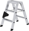 Alu-Stehleiter MUNK,  2x3 Stufen Gesamthöhe 0,67 m Arbeitshöhe bis 2,20 m