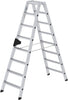 Alu-Stehleiter MUNK,  2x8 Stufen Gesamthöhe 1,85 m Arbeitshöhe bis 3,40 m